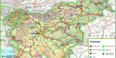Mapa de Eslovenia estrada