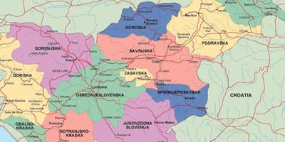 Mapa de Eslovenia política