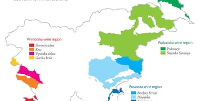 Mapa de Eslovenia viño