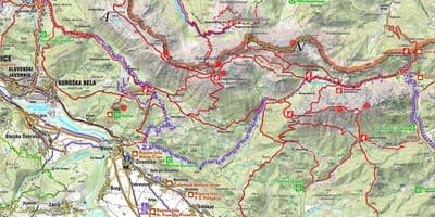 Mapa de Esloveno alpes