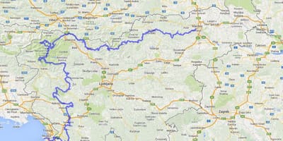 Mapa de Esloveno ruta de montaña
