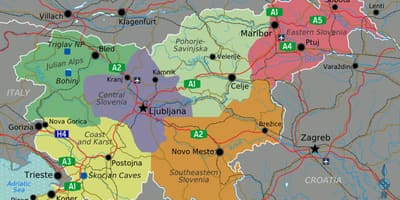 Eslovenia país mapa