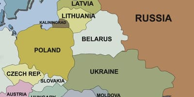 Mapa de Eslovenia e países veciños