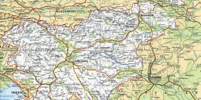 Mapa de terme Eslovenia
